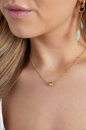 Collier simple avec boules - doré  h5 Image3